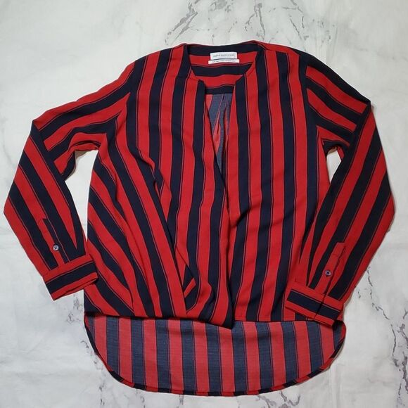 Urban Outfitters Tops - 4/$20 Urban Outfitters Red/Navy Stripe Surplice Blouse